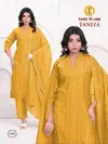 Taniya By Tunic House Chanderi Silk Top With Bottom Dupatta Online Wholesale